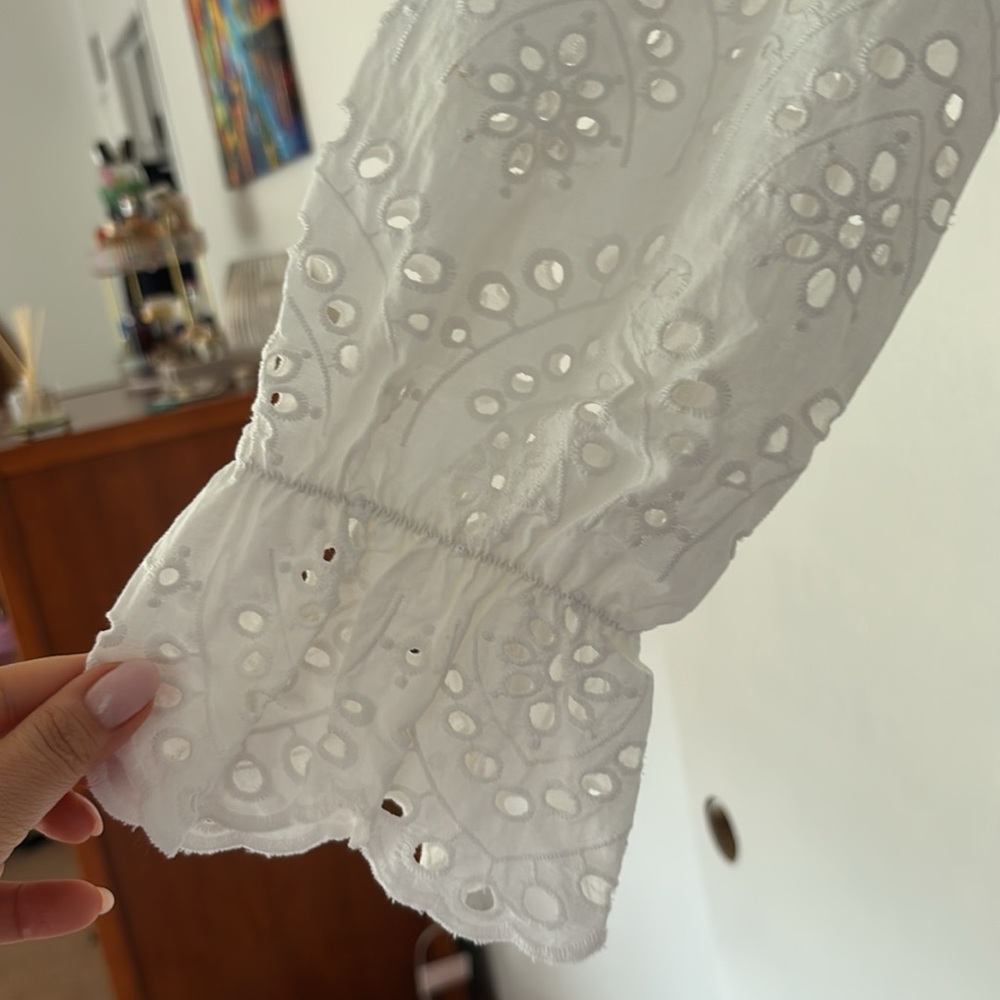 Banana Republic White Eyelet Tiered Dress - Picture 5 of 6